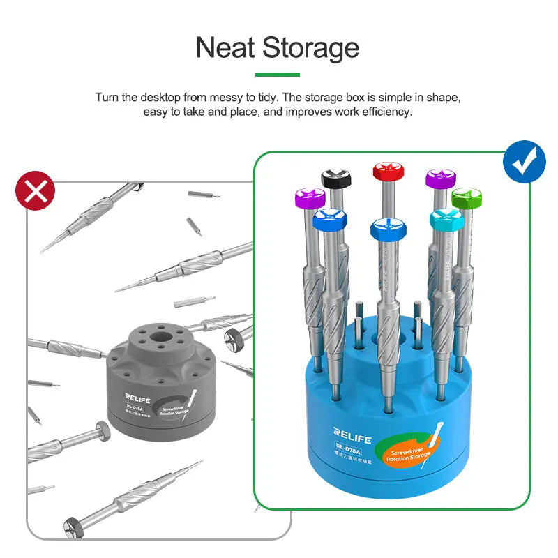 RL-078A 360° Rotating Screwdriver Organizer
