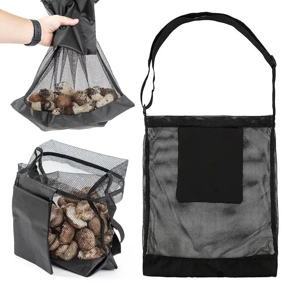 Mesh Harvesting Bag with Adjustable Shoulder Strap