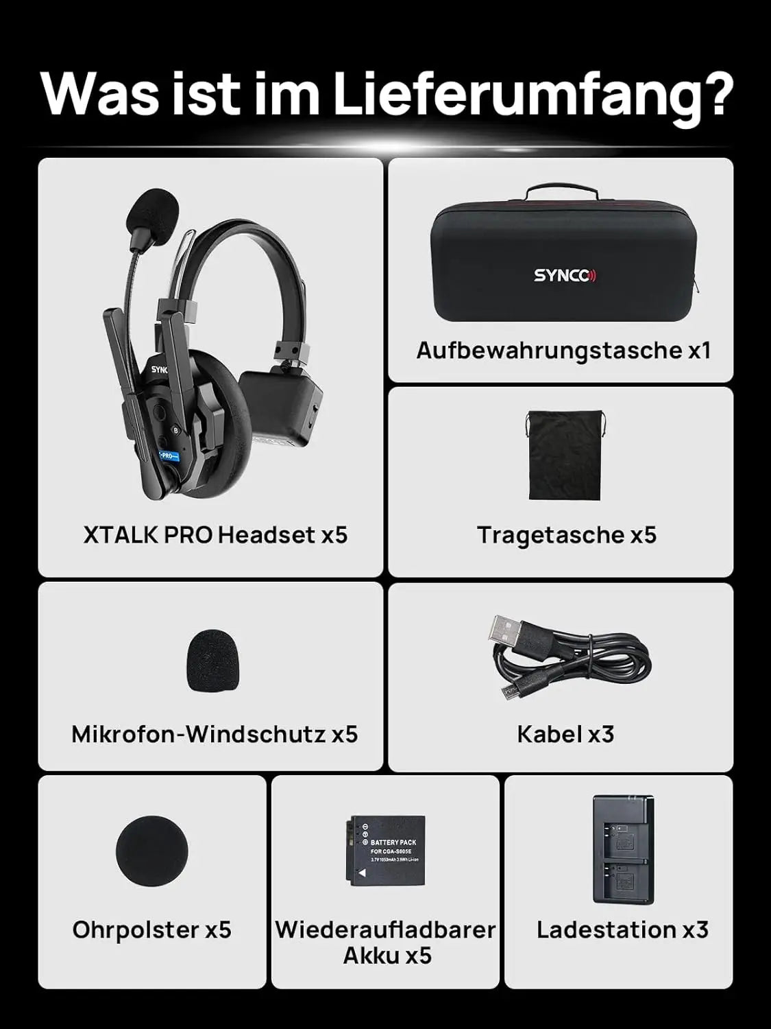 【US STOCK】 SYNCO XTALK XPRO2 Wireless Intercom Headset System, 2 Person 2.4GHz Wireless Communication Headset 500m/1640ft with Noise Reduction Program Production Live Show