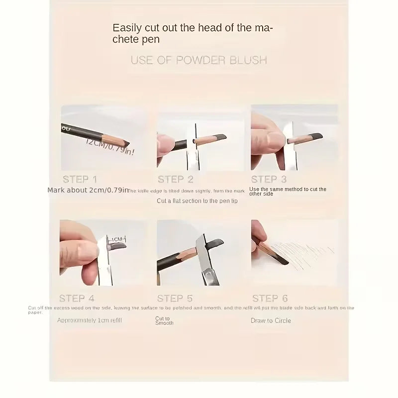 Lot de 4 crayons à sourcils étanches avec goupillon pour des sourcils naturels