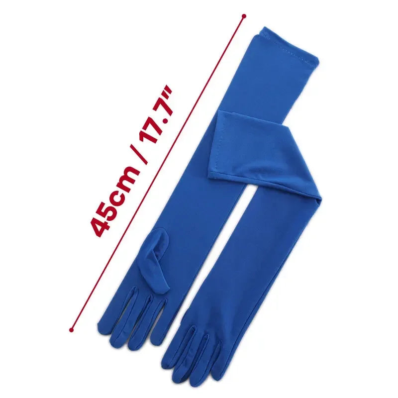 Long Chroma Key Filming Gloves, 45 cm, Green, Blue or Black
