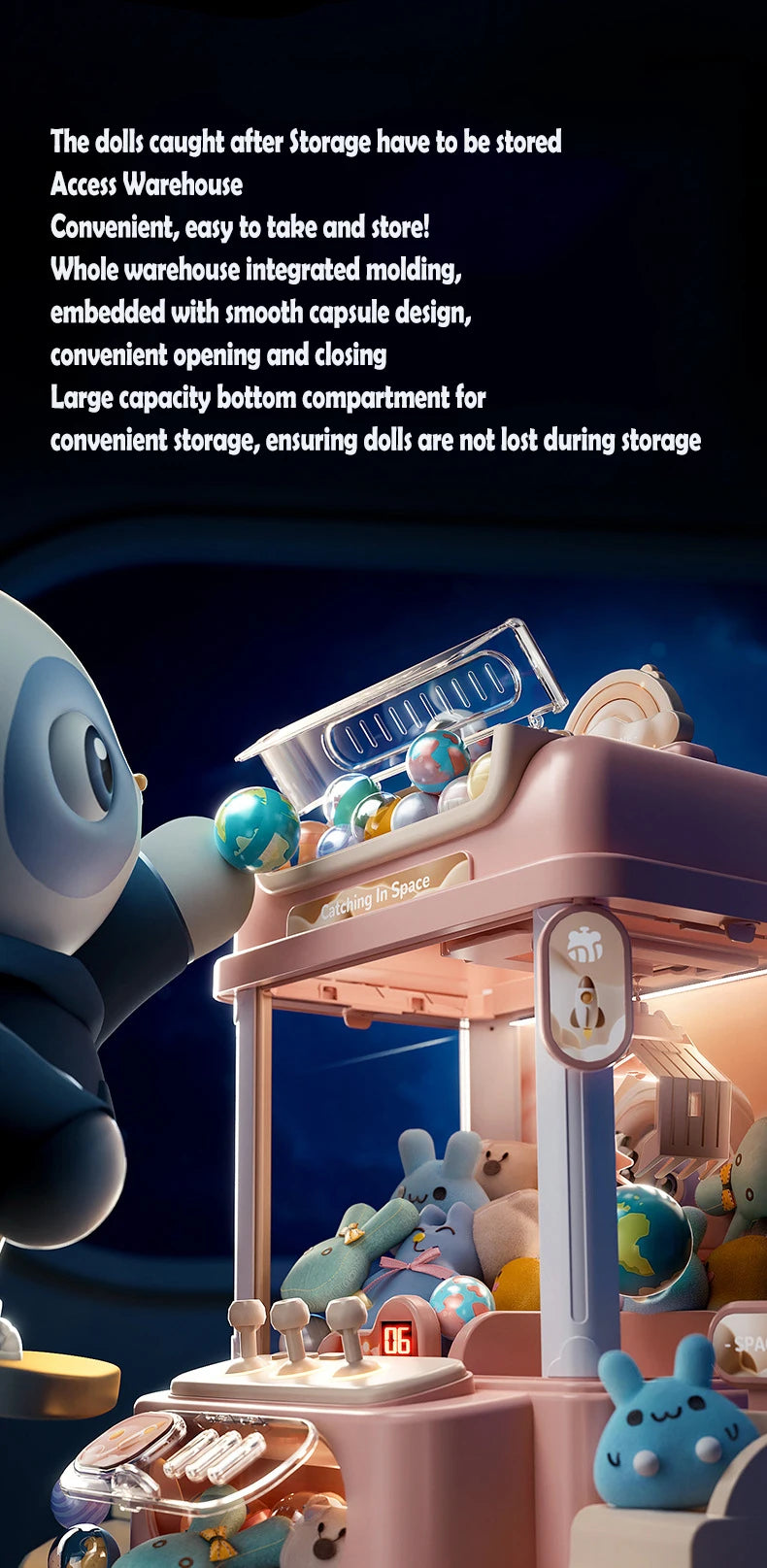 Big Size DIY Doll Machine Kids Coin Operated Play Game Mini Claw Catch Toy Crane Machines Music Doll Children Xmas Gifts Toys 