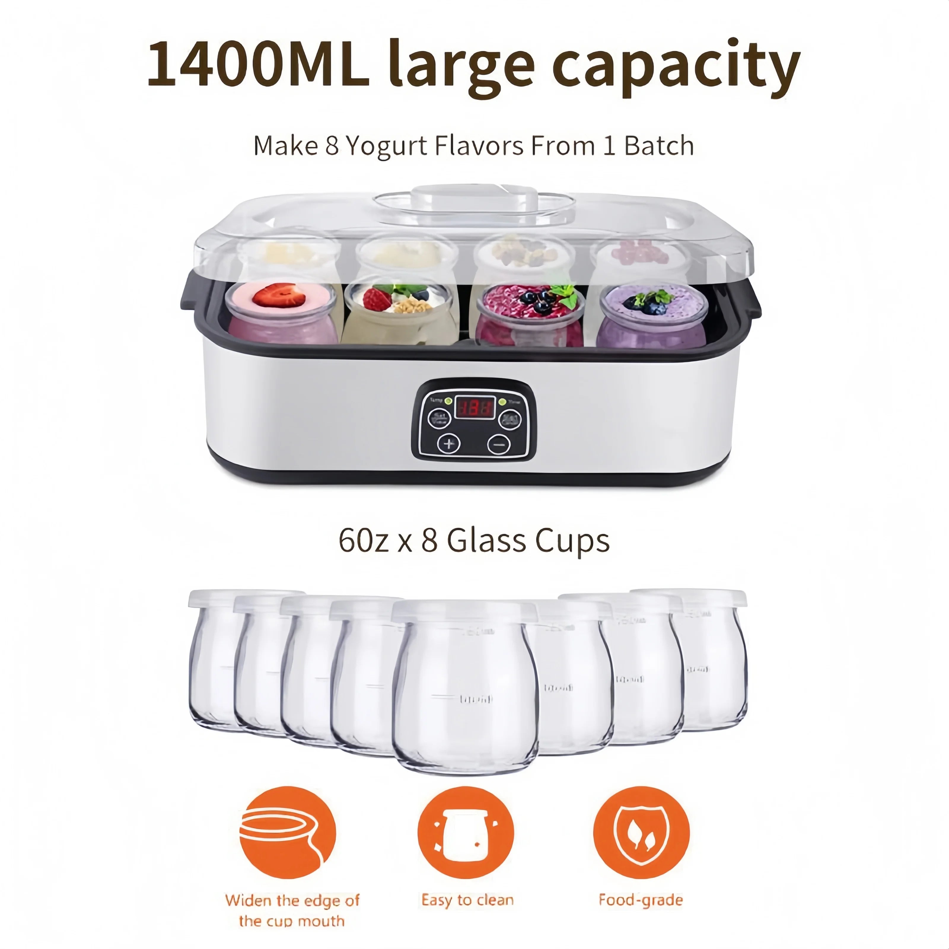 Digital Yogurt Fermenter with 5 Bonus Kitchen Gadgets