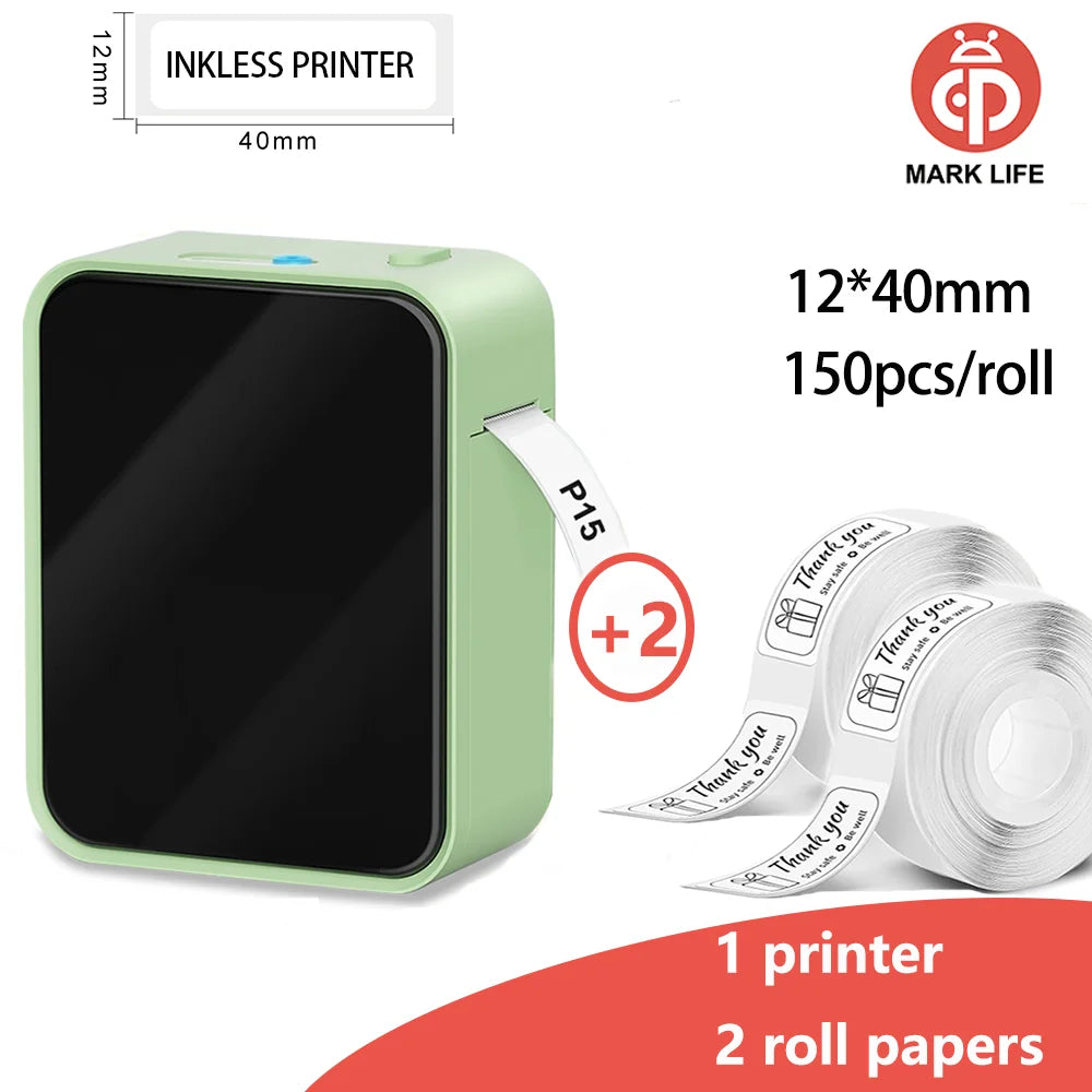 P15 Portable Thermal Label Printer, Package Options