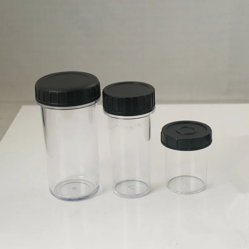 Estuches de almacenamiento de objetivos de microscopio — Opciones de altura