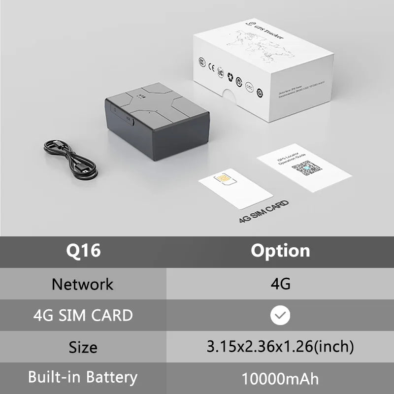 4G GPS Car Locator 20000mAh/10000mAh/6000mAh GPS Car Tracker Vibration Anti-Theft Geo-fence Alarm with Free APP