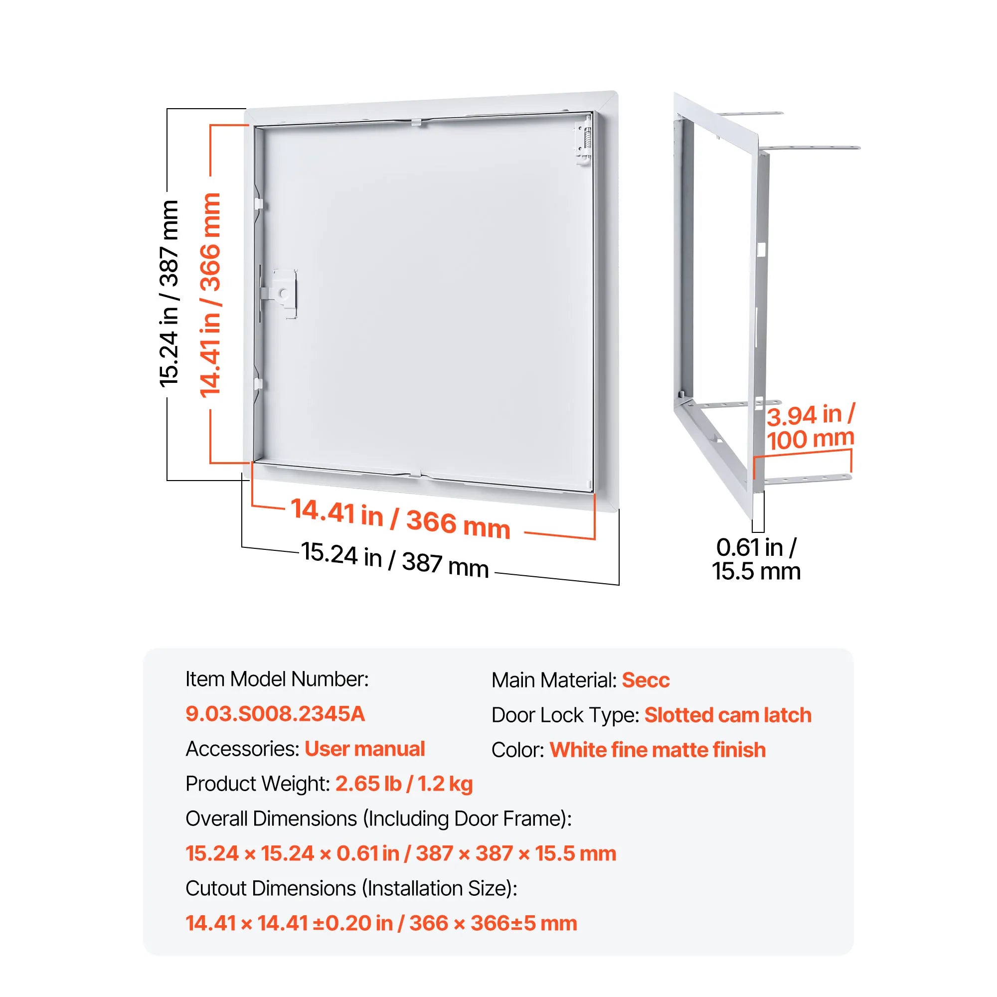 Drywall Access Panel Hinged Steel Door for Wall Ceiling Maintenance