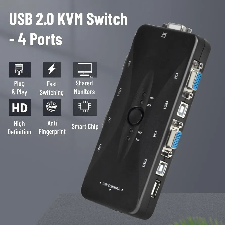 VGA USB KVM Switch - Two or Four Computers