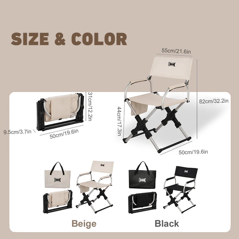 Foldable Director’s Chair for Camping, Beach and Fishing