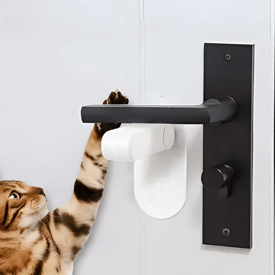 Door Lever Lock Universal Child Proof Handle Locks Baby Safety Locks Punch-free Multifunction Hidden Button Buckle Safety Lock