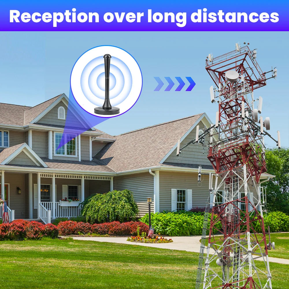 Indoor TV Aerial, for TV Tuner/Portable TVs/Set Top Box At Home in Car While Camping