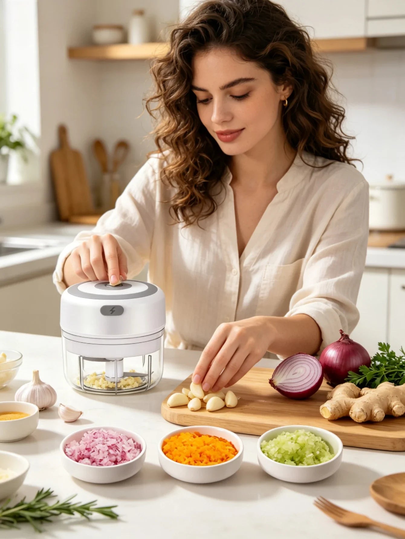 USB Rechargeable Mini Electric Food Chopper 100ml & 250ml