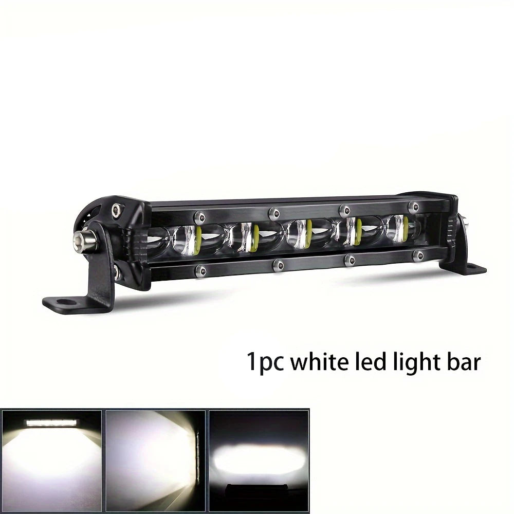 Barra de Luz LED Super Brilhante Offroad 8" 12V 24V Farol Barra LED de Trabalho para Lada Caminhão 4x4 SUV ATV Carro Luz de Nevoeiro para Condução