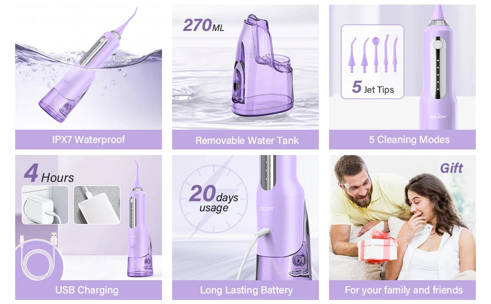 Cordless Electric Water Flosser for Powerful Everyday Oral Care