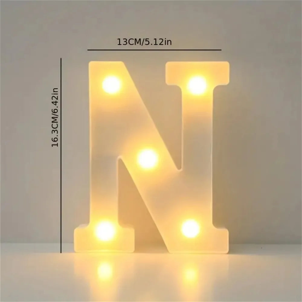 Varmhvit LED-bokstav- eller tallampe