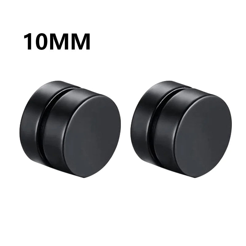 1Pair Fashion Magnetic Clip Ear Stud Non Piercing Earrings Fake Earrings Gift for Men Women Jewelry 