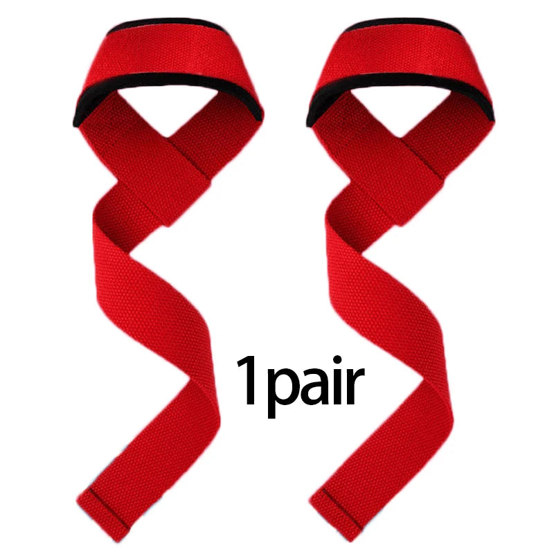 1 Pair Weight Lifting Assistance Strap Dumbbell Fitness Pure Color Belt for Deadlifts fitness gloves 