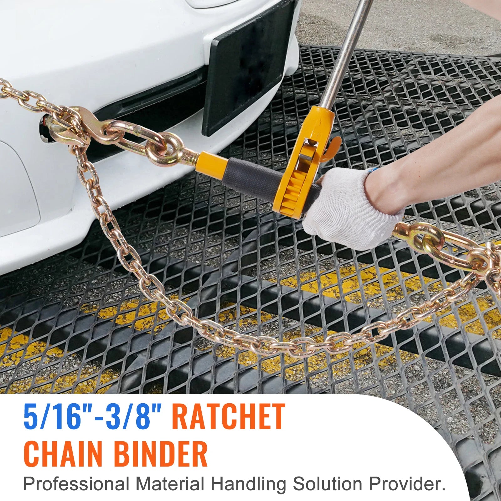 7100 lb Ratchet Chain Binder with Anti-Skid Handle for Secure Loads