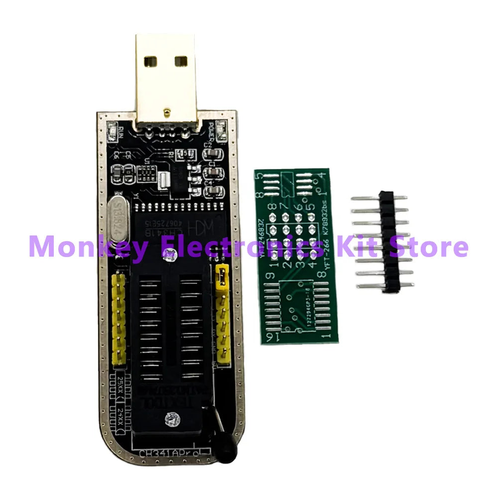 CH341 USB-flashprogrammer en adapteropties