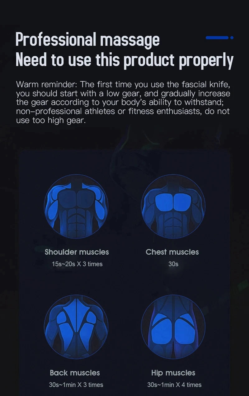 Electric Fascia Massage Blade - Muscle Relaxation & Body Contouring Vibrating Tool 