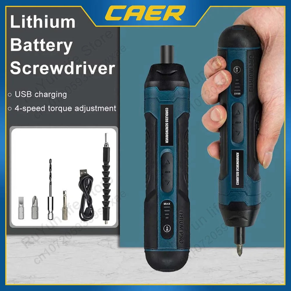Mini Electric Screwdriver Set USB Rechargeable 1300mah Adjustment Power Dril Multi-function Disassembly Torque Repair Tools Kit 