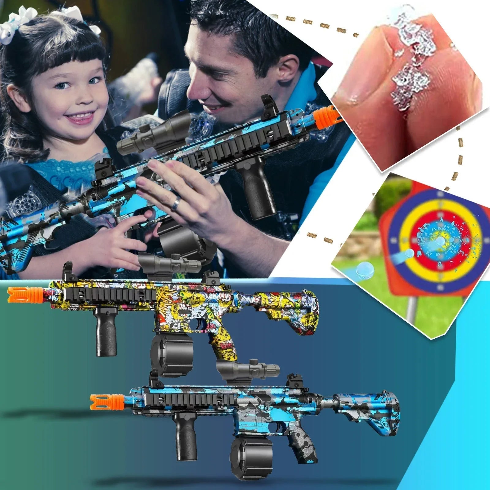 M416 Water Bomb Blaster Gun Electric Graffiti Air Rifle Weapons Paintball Toy Guns Pneumatic Gun For Shooting Adults Kids Toy 
