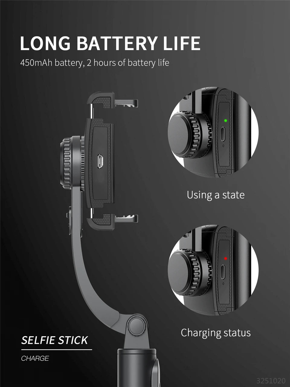 Q08 Smartphone Gimbal and Selfie Stand