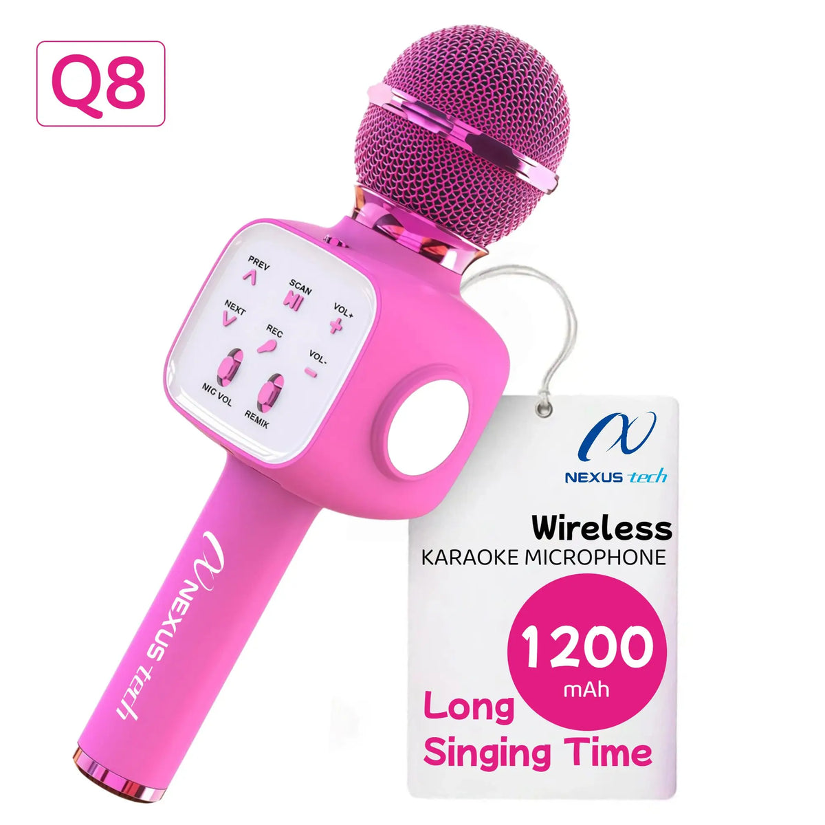 6-in-1 Karaoke Microphone with Bluetooth Speaker
