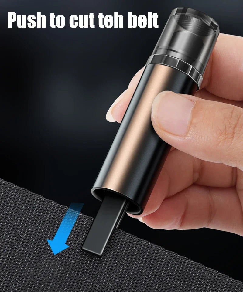 2-in-1 Car Emergency Window Breaker and Seat Belt Cutter with Base