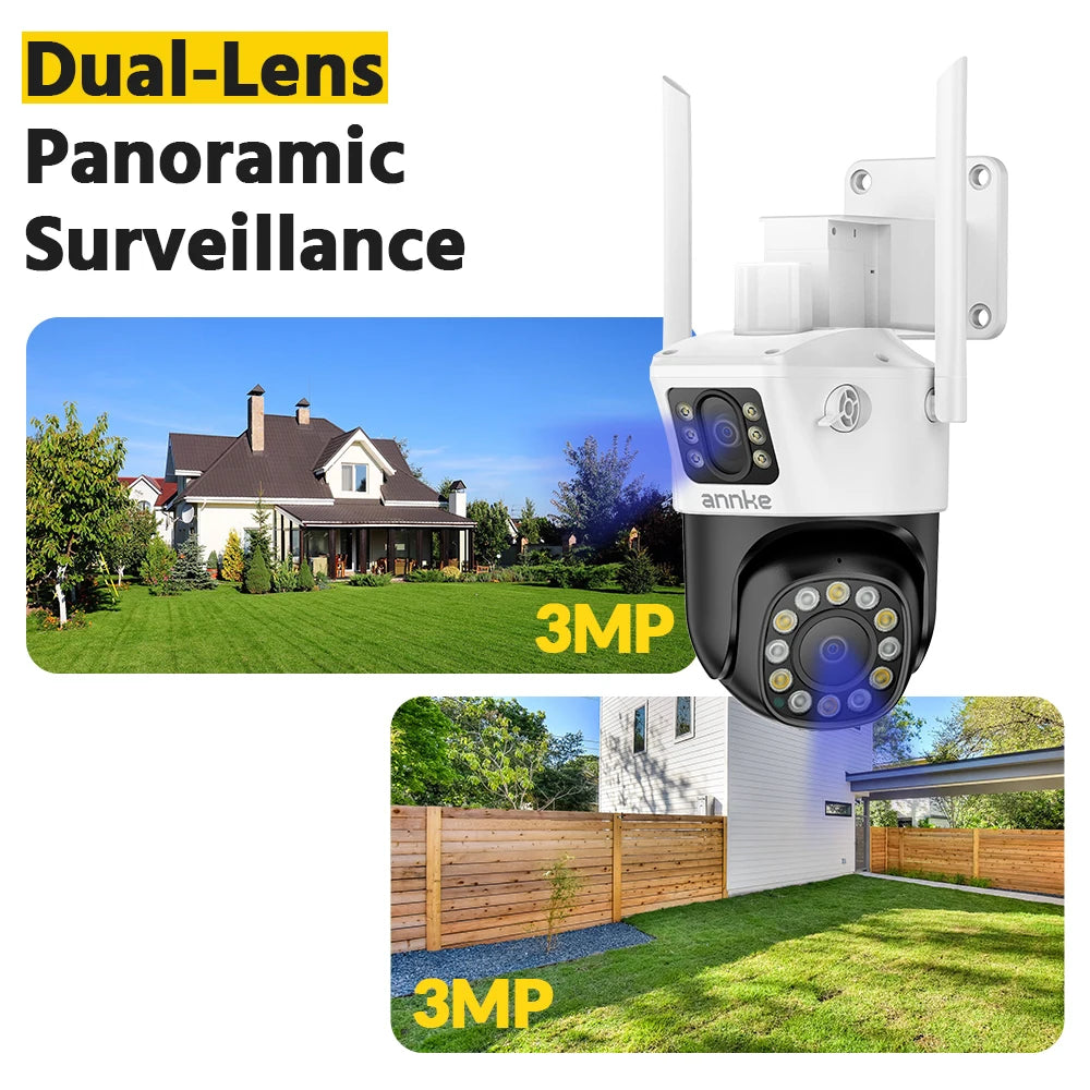 ANNKE 6MP Dual-Lens Outdoor WiFi PT Security Camera