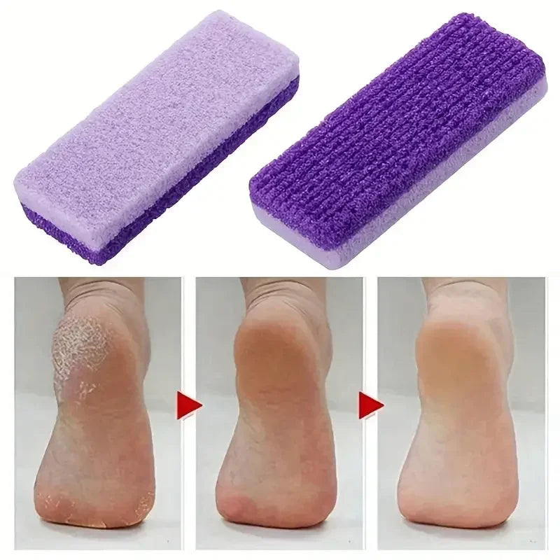 2PCS Foot Pumice Stone Foot File Callus Dead Skin Remover Foot Heel Scrubber Smooth Feet In Seconds Pedicure Exfoliator Tool 