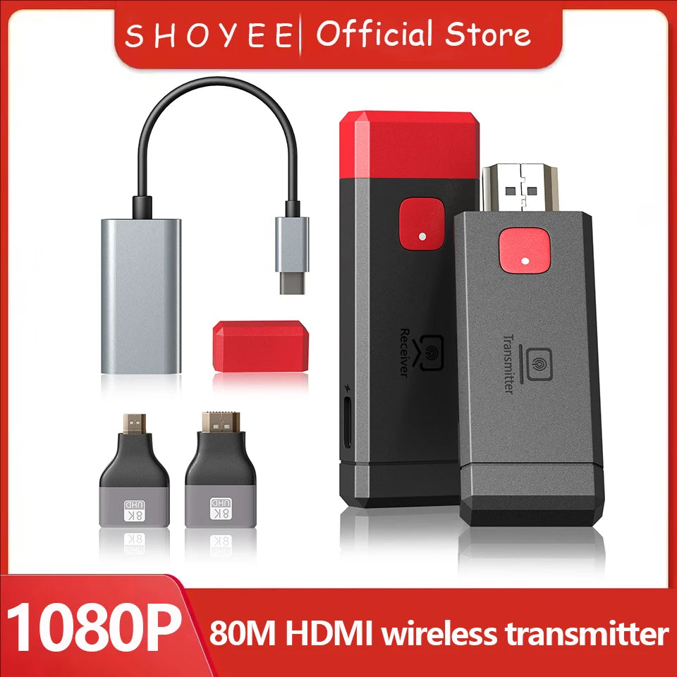 Wireless HDMI Video Transmitter and Receiver Extender Kit