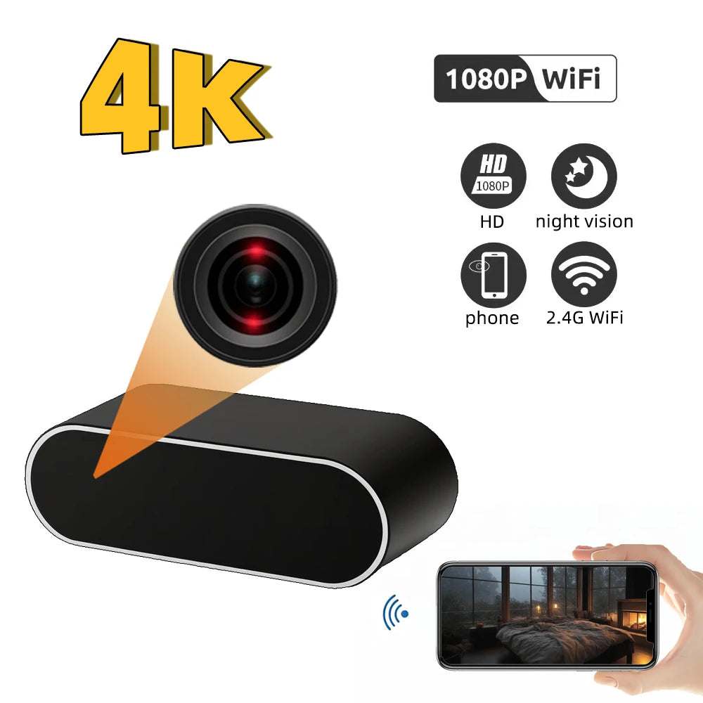 1080P WiFi-klokcamera met nachtzicht en bewegingsmeldingen