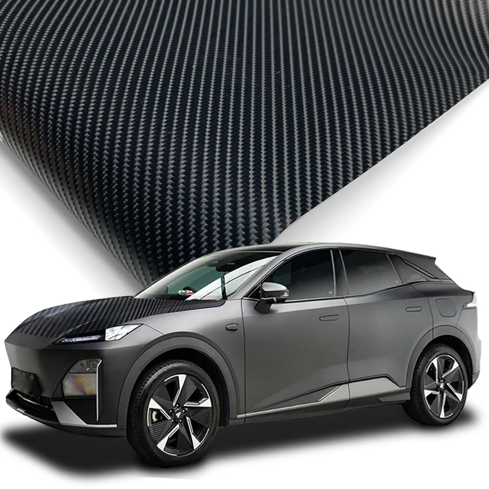 Carbon Fiber Vinyl Wrap Film 1.45m x 2m Glossy Black