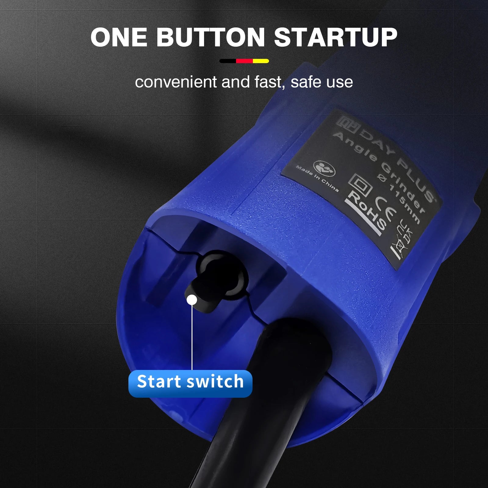 DayPlus 2000W Electric Angle Grinder 115mm