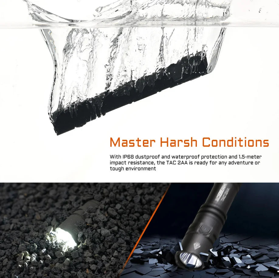 ACEBEAM TAC 2AA LED Flashlight – 1600 Lumen EDC Torch