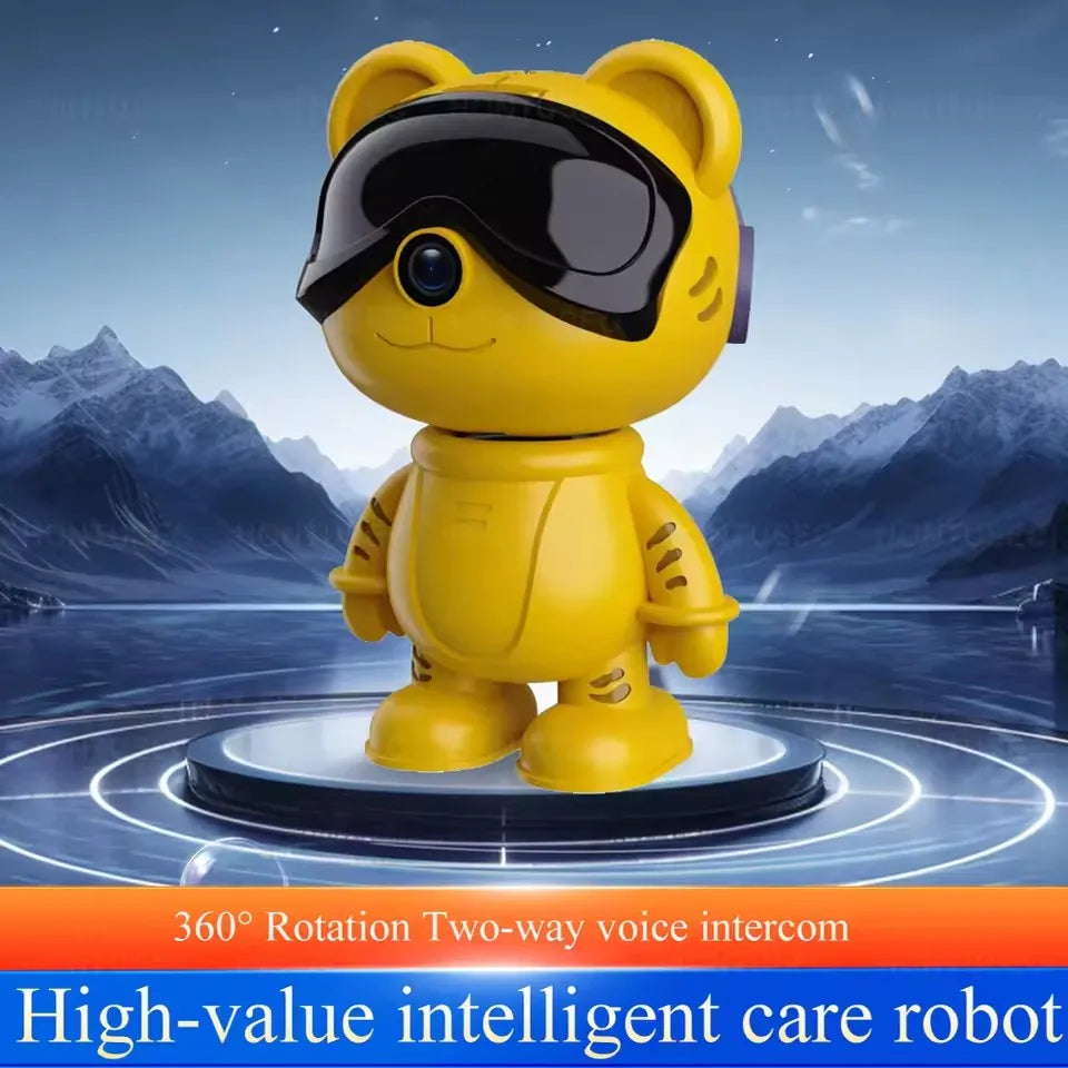 Caméra de surveillance intérieure sans fil 5MP WiFi Vision nocturne PTZ Son à deux voies Protection de sécurité HD Smart Home P6 Slite Robot Cam