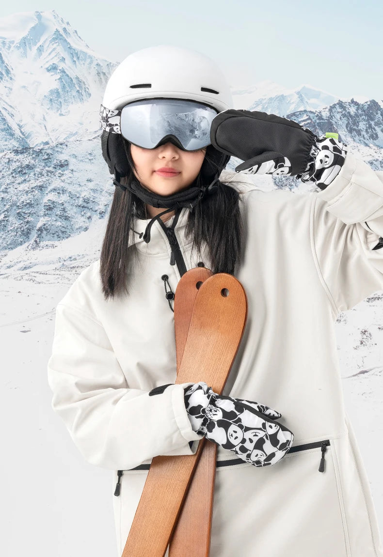 Kids Winter Ski Gloves Waterproof Non-Slip Touchscreen Warm Gloves