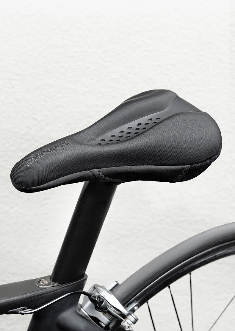 Memory Foam Bicycle Saddle Cover with Gel Cushion and Anti-Slip Fit