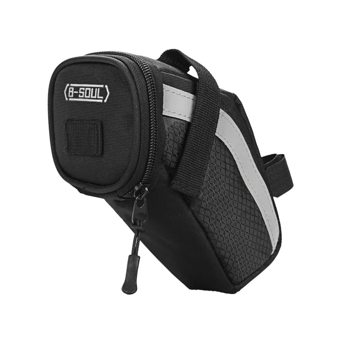 Bike Saddle Bag 1L Small Storage Black Cycling Seat Tail Rear Pouch Bag Accessory Kit Tool Reflective Cycling Accessories