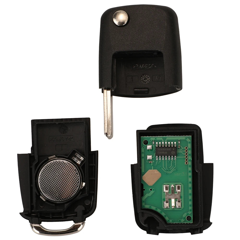 1J0959753N Vzdialený smart kľúč do auta pre VW Golf Jetta Polo Skoda Octavia Superb Seat Altea Leon 2tlačidlá 433Mhz ID48 čip