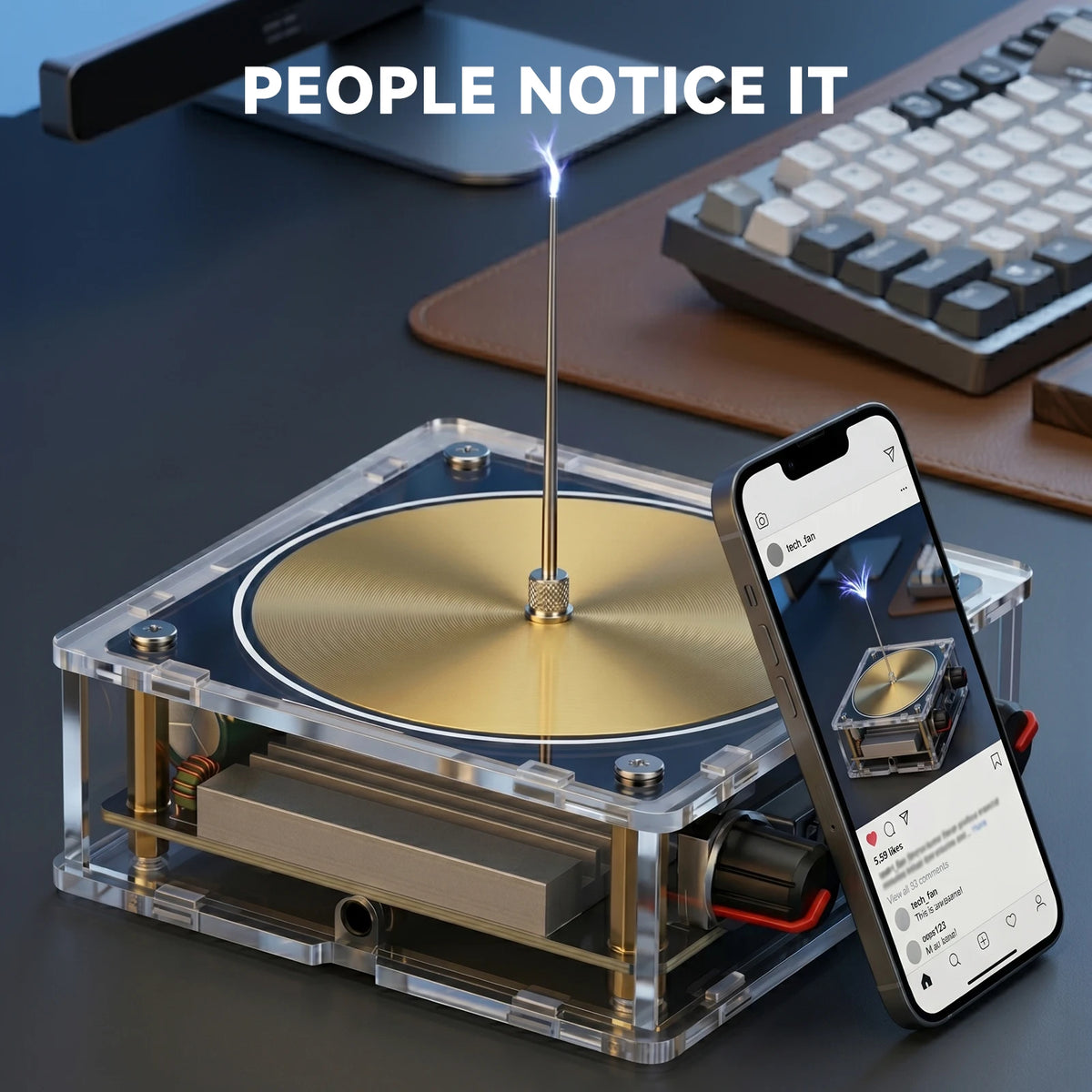Music Reactive Plasma Coil Desktop Display
