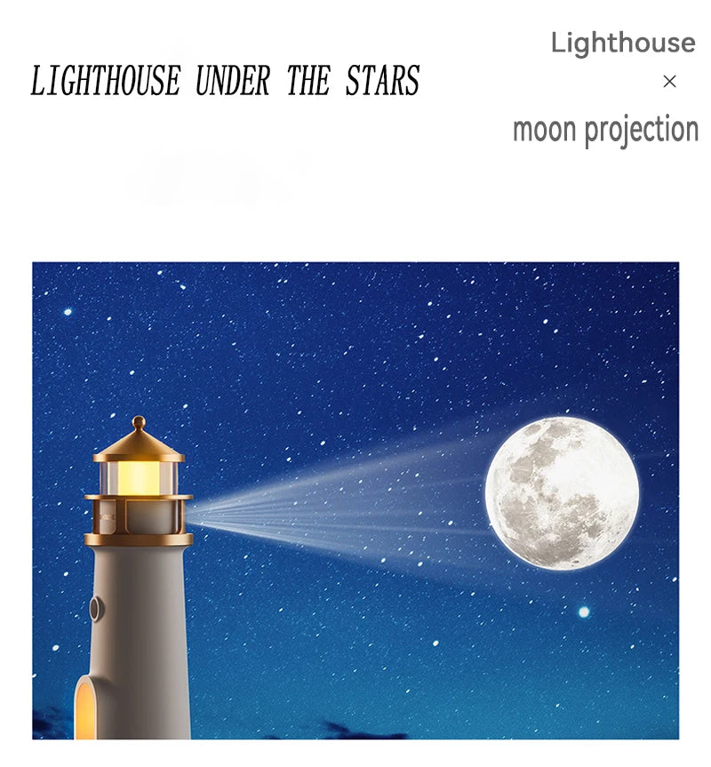 Moon Projection Night Light with Remote, Motion Sensor