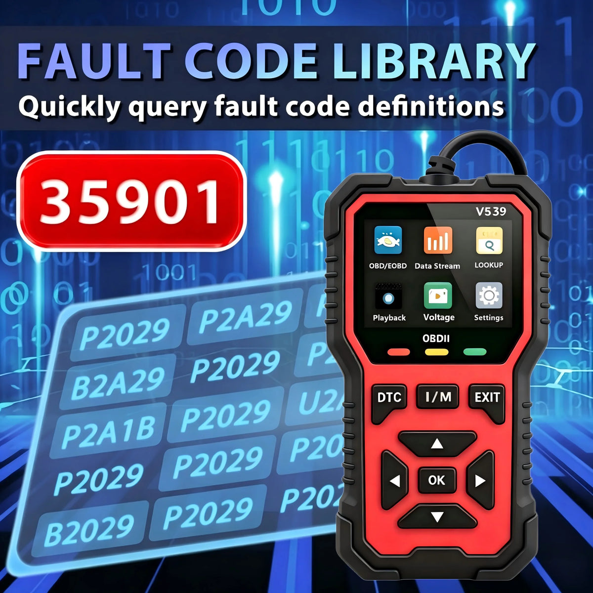 V539 Wired OBD-II Diagnostic Scanner