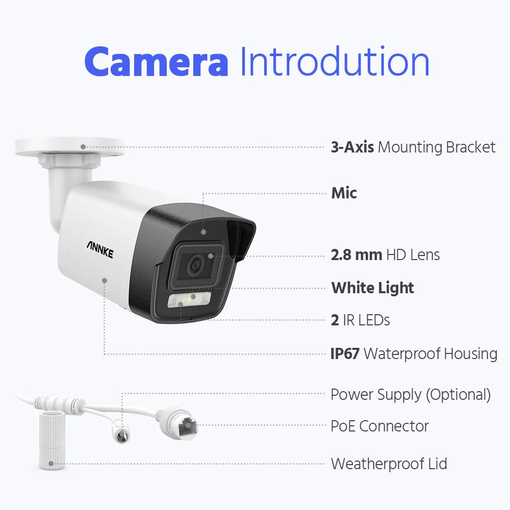 ANNKE AC500 3K Outdoor PoE Security Camera with Smart Detection