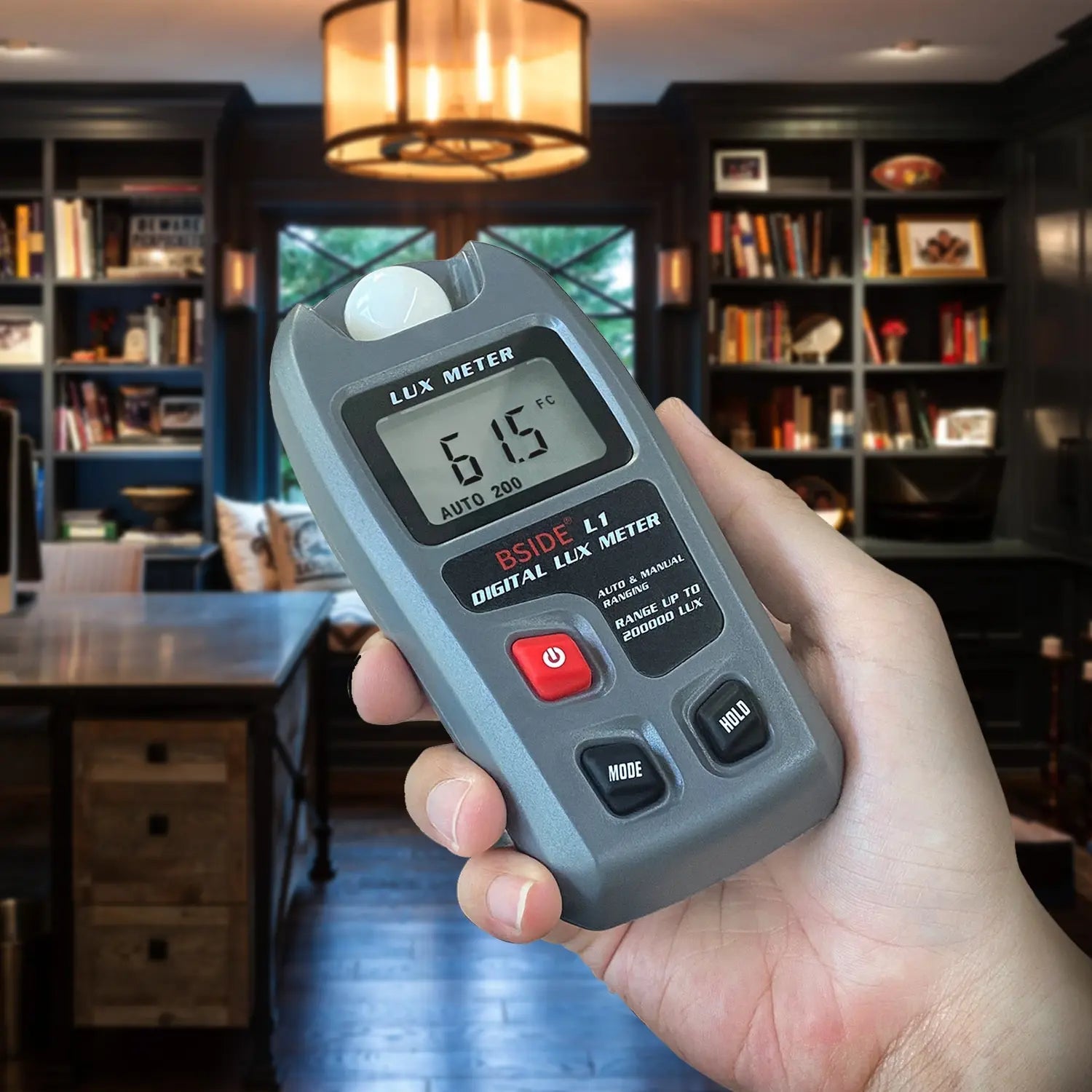 BSIDE Lux Meter Digital Illuminometer 0~200,000lux LCD Pocket Light Meter Lux/FC Measure Tester Sensor Photometer Luxmeter 