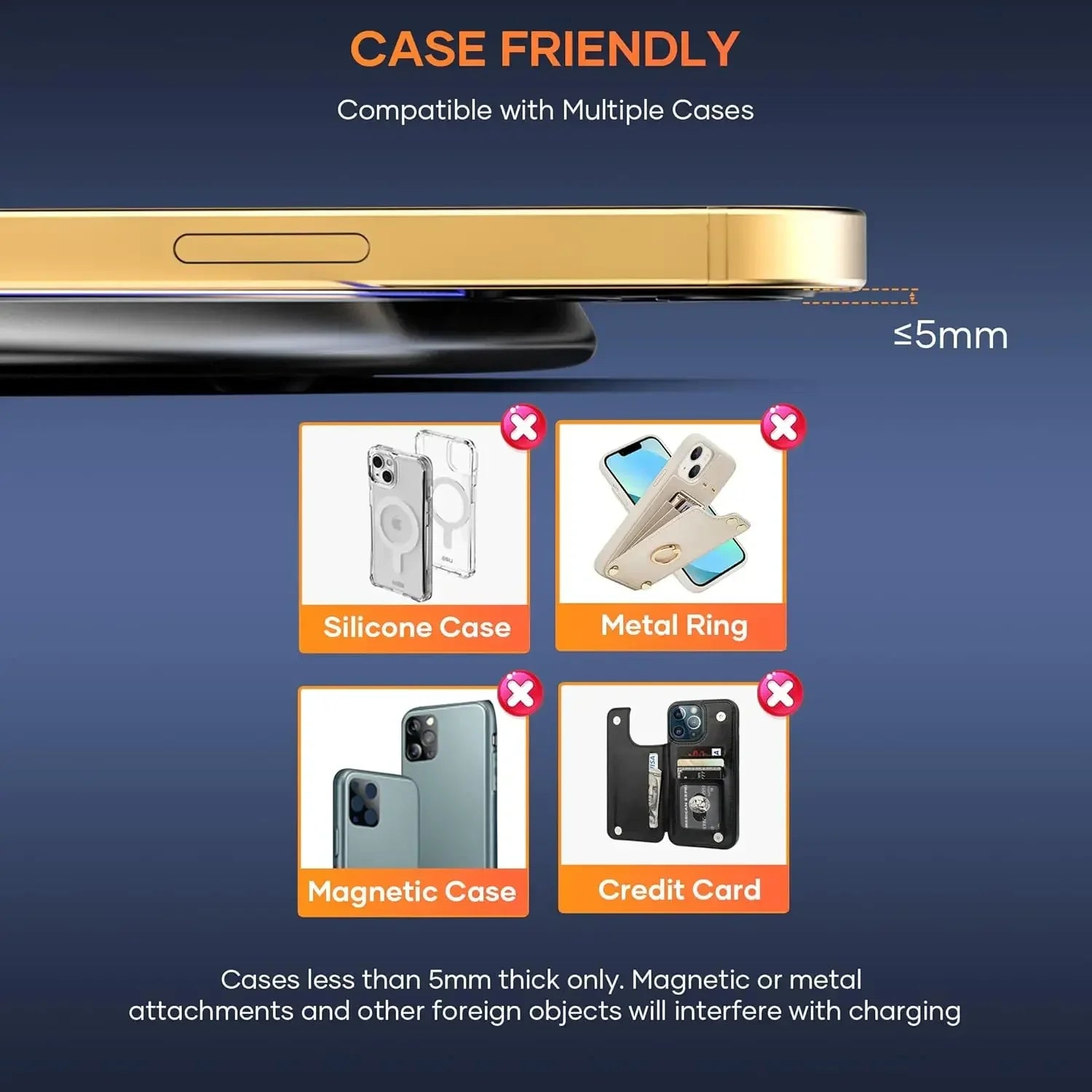 Hızlı ve Pratik Şarj için Mini LED Kablosuz Şarj Pedi