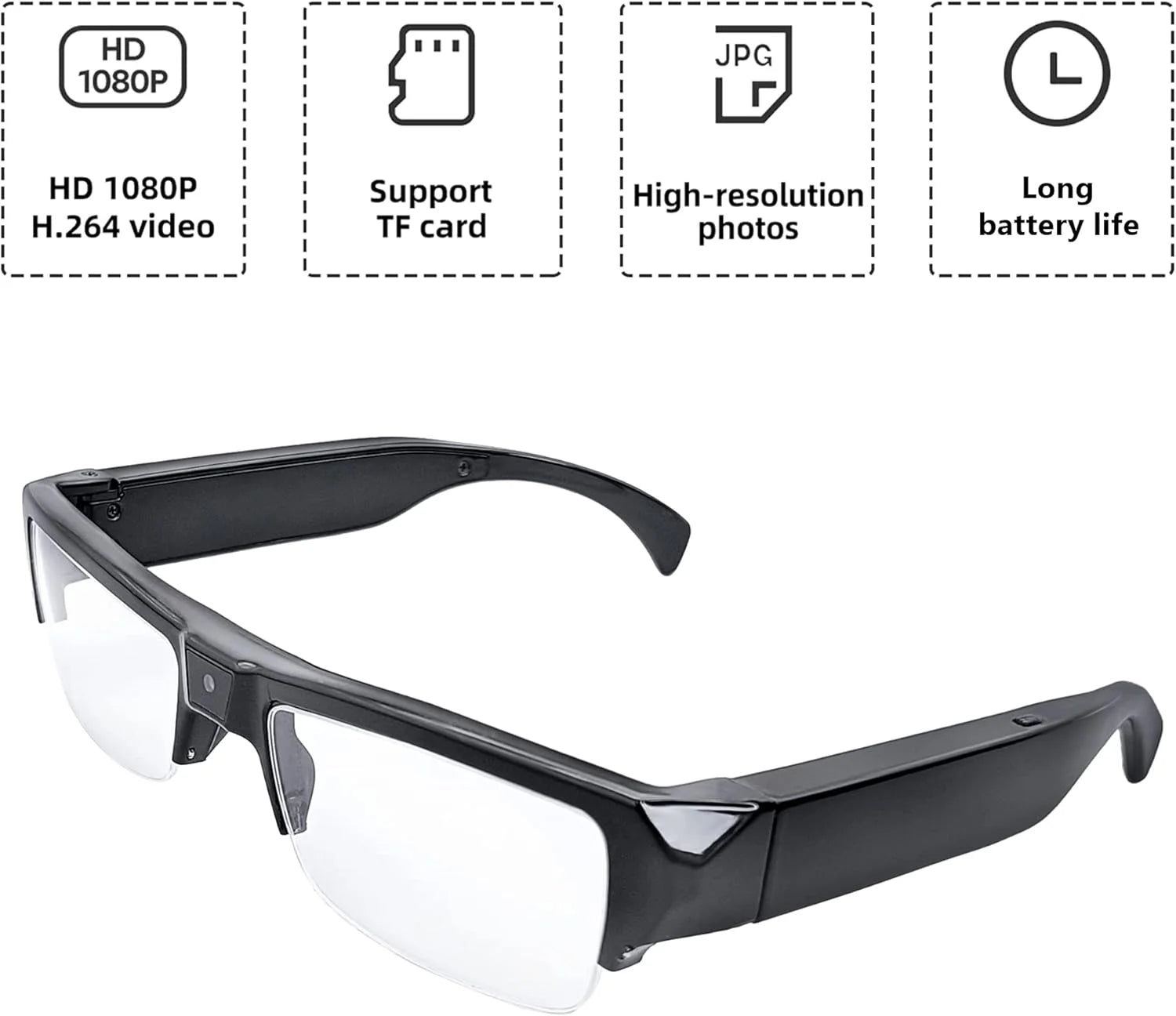 Prenosná 1080P HD mini kamera v okuliaroch