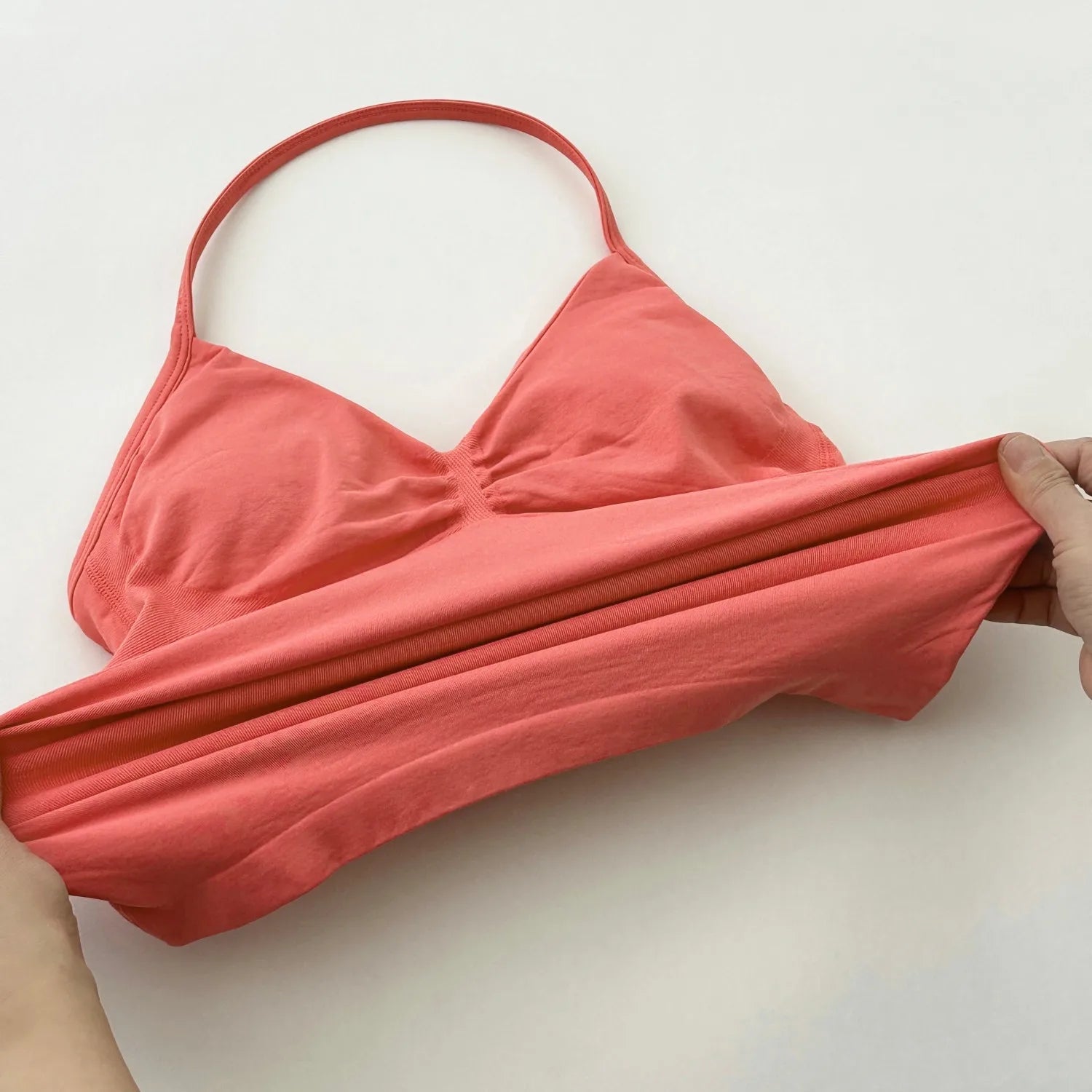 ARFTE Longline Strappy Gym Top Backless Gym Clothes Women Scrunch Built-in Bra With Removable Cups Yoga Tank Tops 