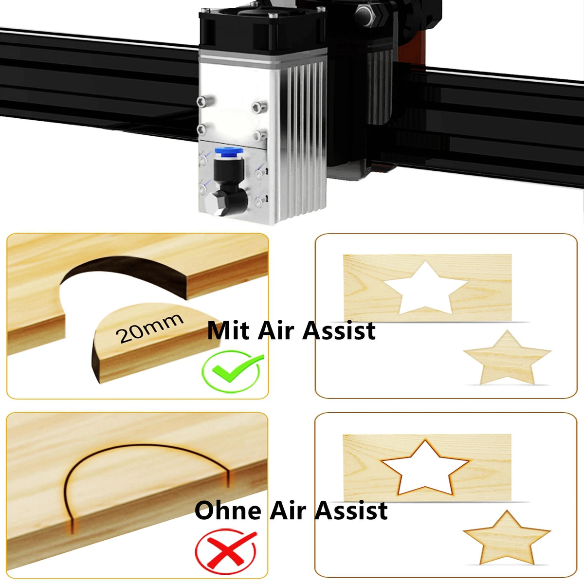25 W Air-Assist Pump για χάραξη με λέιζερ